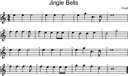 Jingle Bells noter